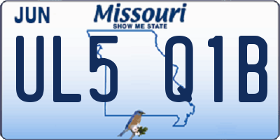 MO license plate UL5Q1B