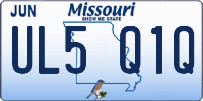 MO license plate UL5Q1Q