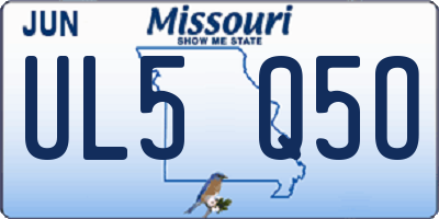 MO license plate UL5Q5O