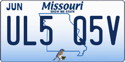 MO license plate UL5Q5V