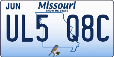 MO license plate UL5Q8C