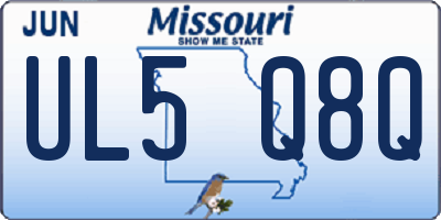 MO license plate UL5Q8Q