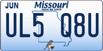 MO license plate UL5Q8U