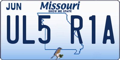 MO license plate UL5R1A