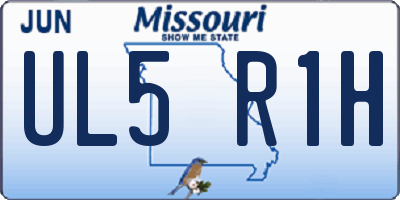 MO license plate UL5R1H