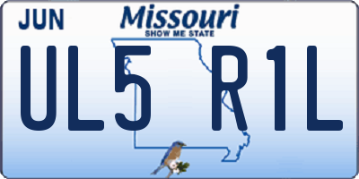MO license plate UL5R1L
