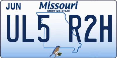 MO license plate UL5R2H