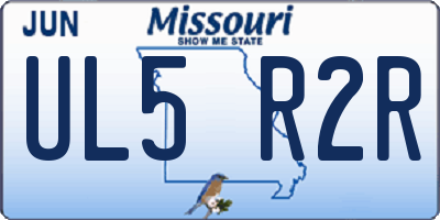 MO license plate UL5R2R