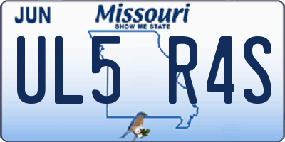 MO license plate UL5R4S