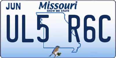 MO license plate UL5R6C
