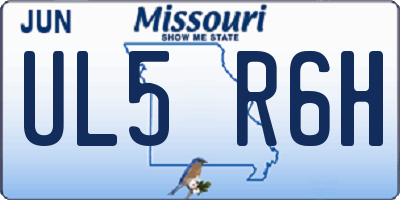 MO license plate UL5R6H