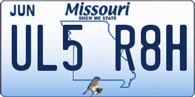 MO license plate UL5R8H