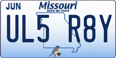 MO license plate UL5R8Y