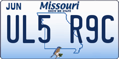 MO license plate UL5R9C
