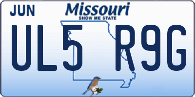 MO license plate UL5R9G