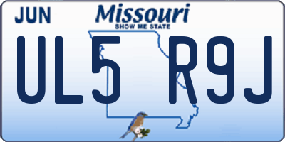 MO license plate UL5R9J
