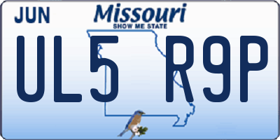 MO license plate UL5R9P