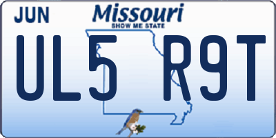 MO license plate UL5R9T