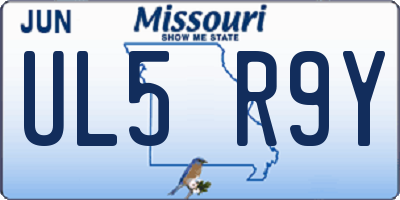 MO license plate UL5R9Y