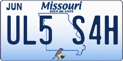 MO license plate UL5S4H