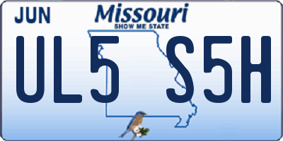 MO license plate UL5S5H