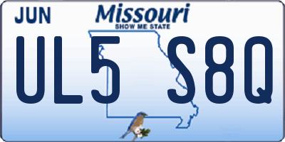 MO license plate UL5S8Q