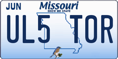 MO license plate UL5T0R