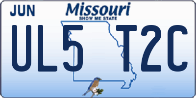 MO license plate UL5T2C