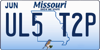 MO license plate UL5T2P