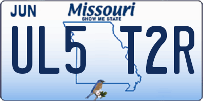 MO license plate UL5T2R