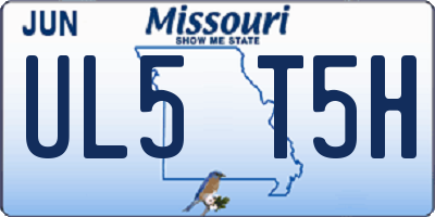 MO license plate UL5T5H