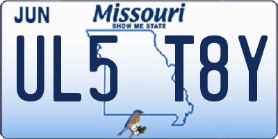 MO license plate UL5T8Y