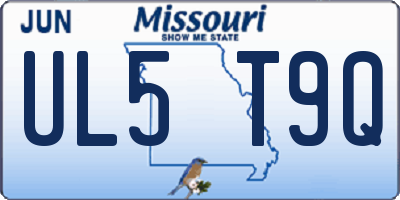 MO license plate UL5T9Q