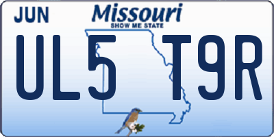 MO license plate UL5T9R
