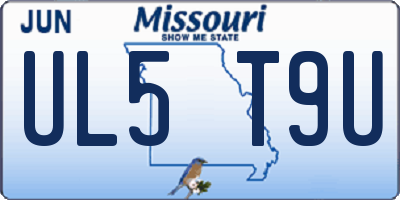 MO license plate UL5T9U
