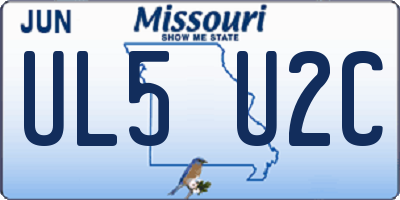 MO license plate UL5U2C