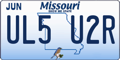 MO license plate UL5U2R