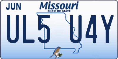 MO license plate UL5U4Y
