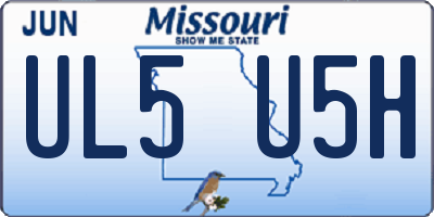 MO license plate UL5U5H