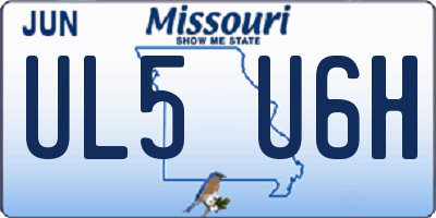 MO license plate UL5U6H