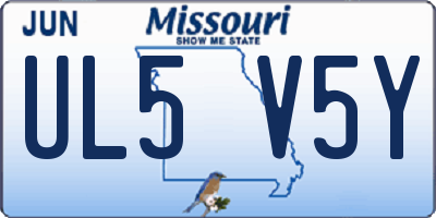 MO license plate UL5V5Y