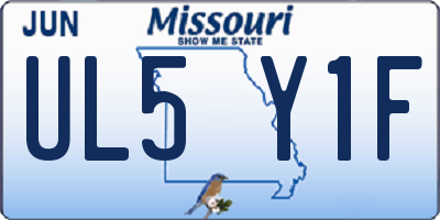 MO license plate UL5Y1F
