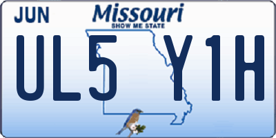 MO license plate UL5Y1H