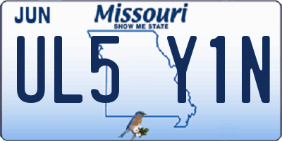 MO license plate UL5Y1N