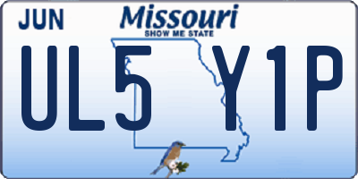 MO license plate UL5Y1P