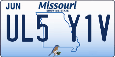 MO license plate UL5Y1V
