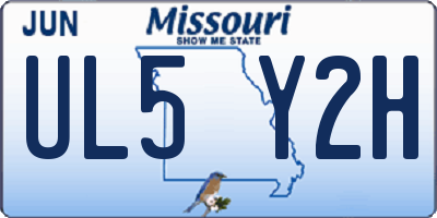 MO license plate UL5Y2H
