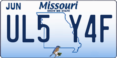 MO license plate UL5Y4F