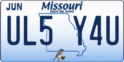 MO license plate UL5Y4U