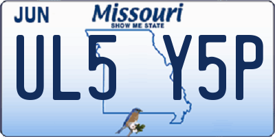 MO license plate UL5Y5P
